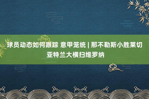 球员动态如何跟踪 意甲笼统 | 那不勒斯小胜莱切 亚特兰大横扫维罗纳