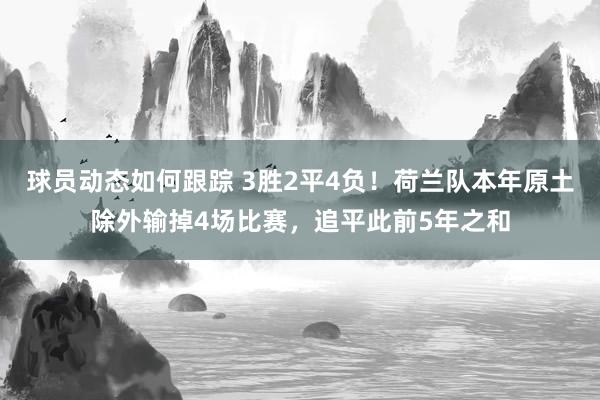 球员动态如何跟踪 3胜2平4负！荷兰队本年原土除外输掉4场比赛，追平此前5年之和