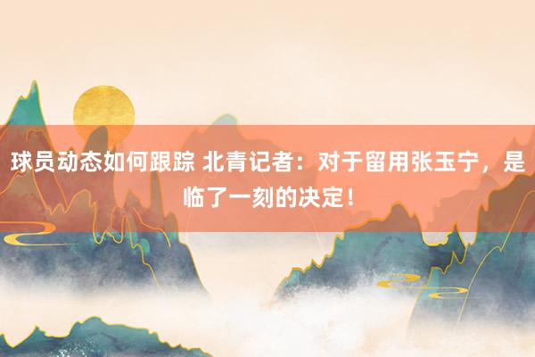 球员动态如何跟踪 北青记者：对于留用张玉宁，是临了一刻的决定！