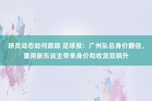 球员动态如何跟踪 足球报：广州队总身价翻倍，重用新东谈主带来身价和收货双飙升