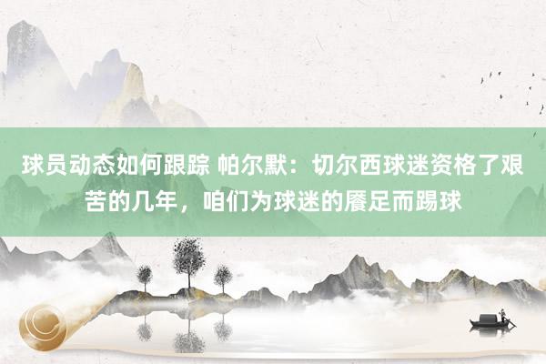 球员动态如何跟踪 帕尔默：切尔西球迷资格了艰苦的几年，咱们为球迷的餍足而踢球