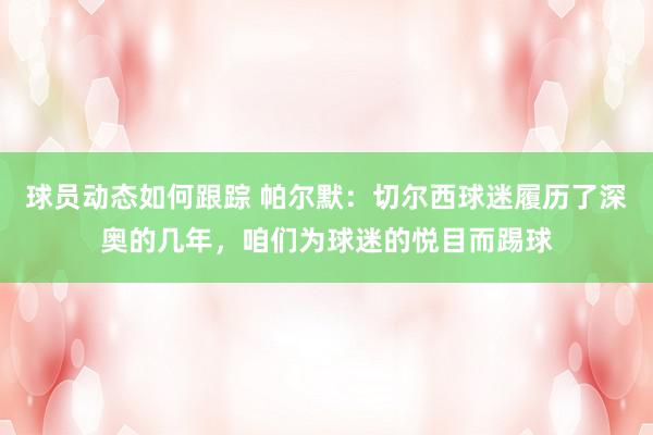 球员动态如何跟踪 帕尔默：切尔西球迷履历了深奥的几年，咱们为球迷的悦目而踢球