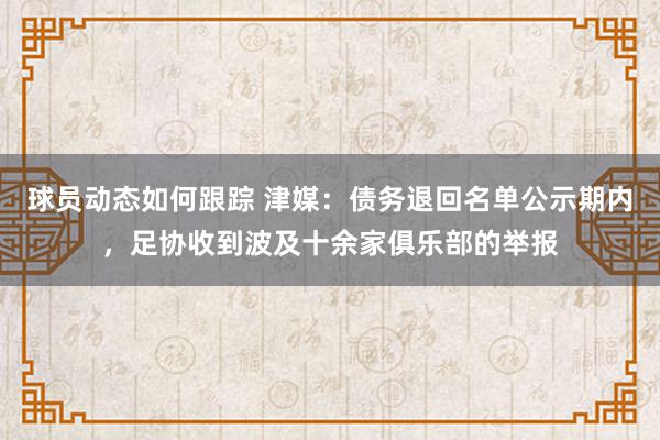 球员动态如何跟踪 津媒：债务退回名单公示期内，足协收到波及十余家俱乐部的举报