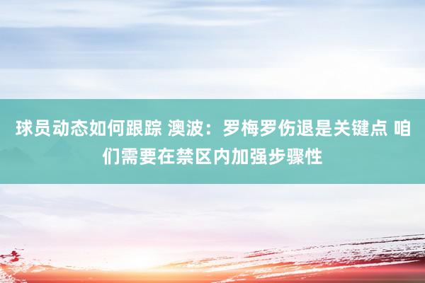 球员动态如何跟踪 澳波：罗梅罗伤退是关键点 咱们需要在禁区内加强步骤性