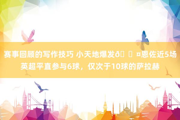 赛事回顾的写作技巧 小天地爆发😤恩佐近5场英超平直参与6球，仅次于10球的萨拉赫