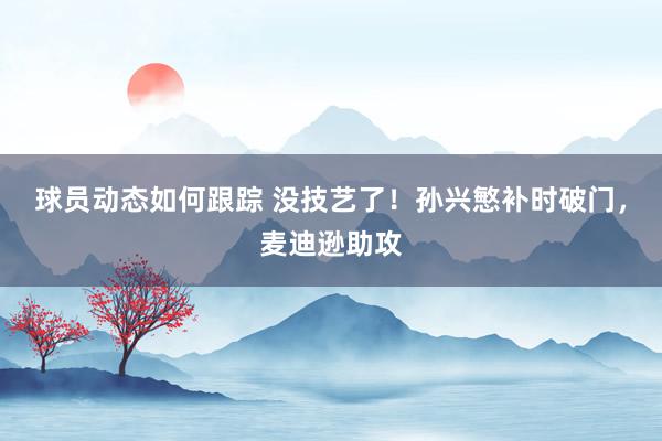 球员动态如何跟踪 没技艺了！孙兴慜补时破门，麦迪逊助攻